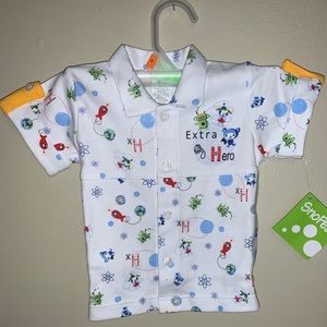 Snow pea baby shorts set